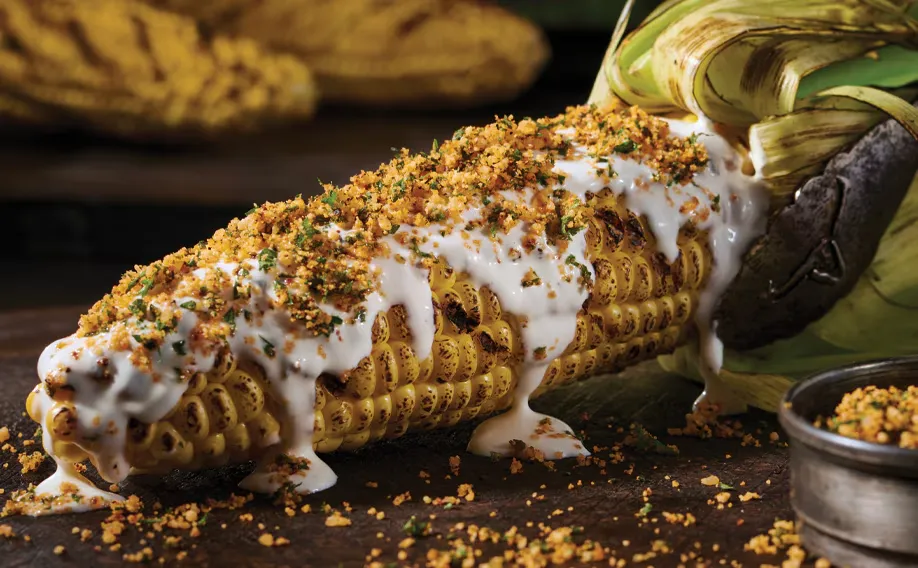 Longhorn menu of Fire-Grilled Corn on the Cob with price and image