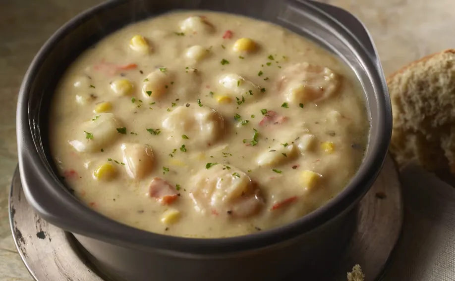 Longhorn menu of Shrimp & Lobster Chowder with price and image 